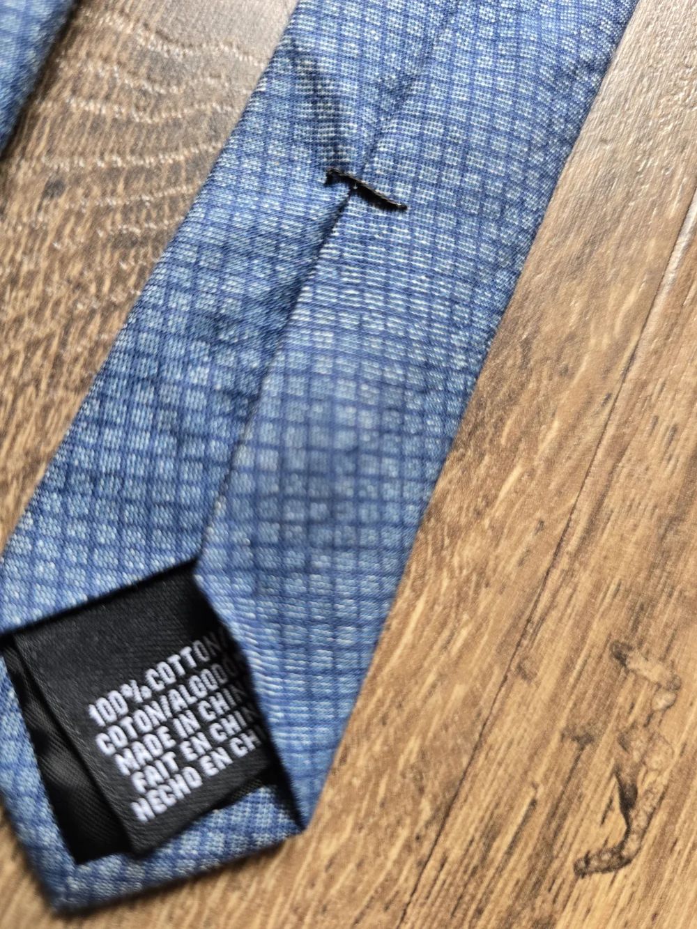 Van Heusen Men's Blue Textured Cotton Tie